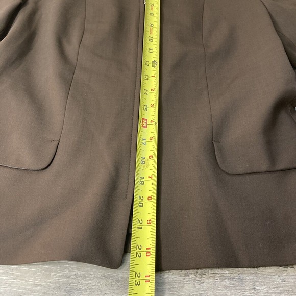 Ann Taylor Long Sleeve Single-Button Blazer - Chocolate Brown - Size 6P Petite - Picture 7 of 12